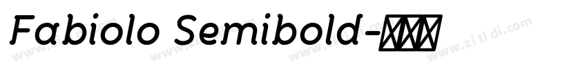 Fabiolo Semibold字体转换